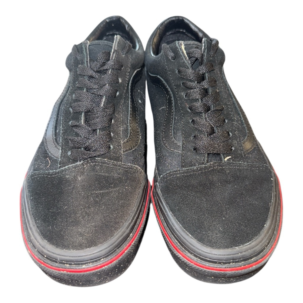 Vans Old Skool Sneakers with Flame Sole, Black, Size 8 - Picture 2 of 5